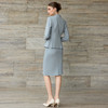 IWY/高级感蓝色无领西装套装女秋冬款职业装通勤正装气质工作服25CS878 商品缩略图7