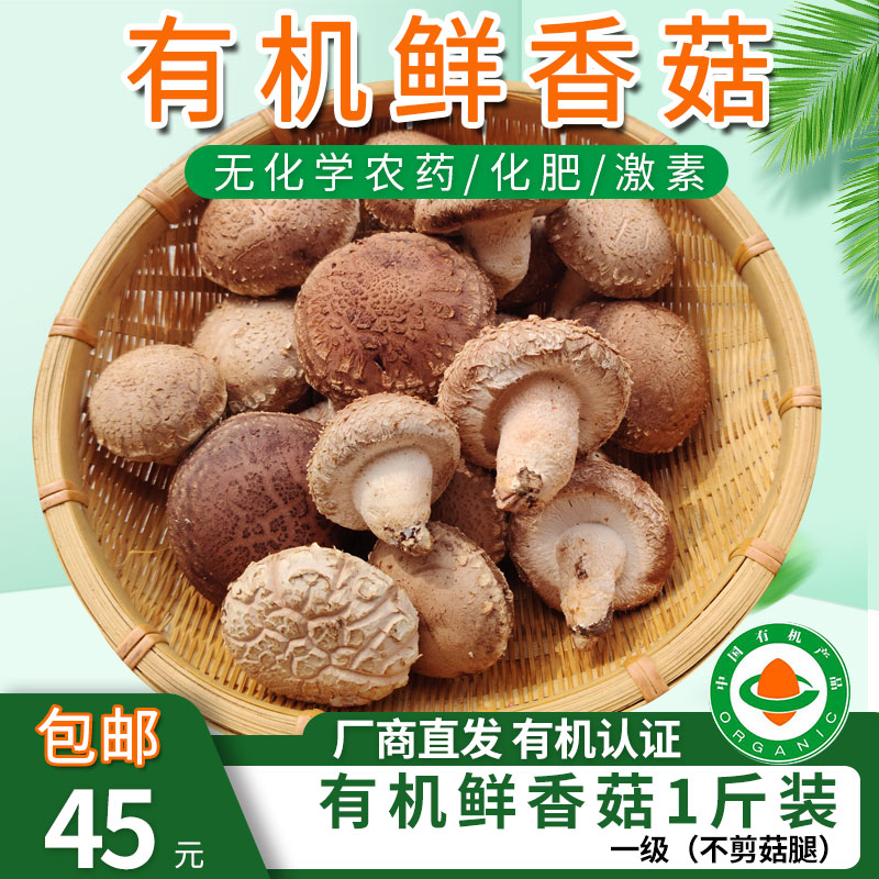【厂商直发】有机鲜香菇段木香菇1斤/2斤香味浓郁肉质厚实自然鲜美包邮