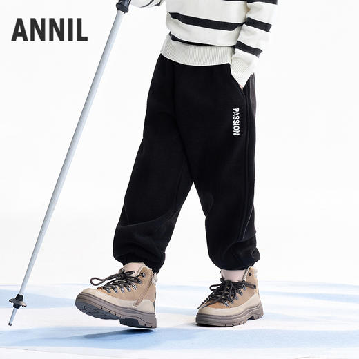 【实体店同款】男女童全腰针织长裤冬季新款安奈儿童装AM546097 商品图0