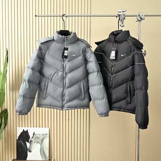 刺绣logo！加厚保暖！不压身！ 耐克钩子✓连帽棉衣，帽子可拆卸 商品图1