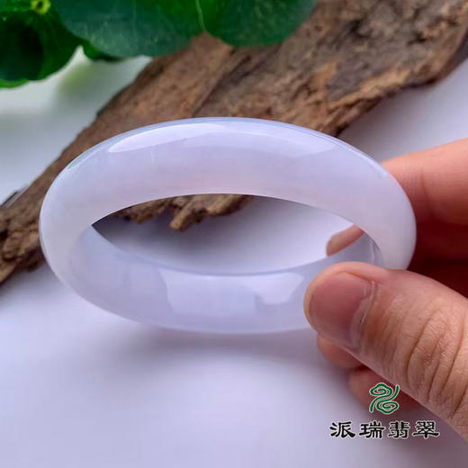 派瑞翡翠 翡翠手镯 糯冰 浅紫 商品图3