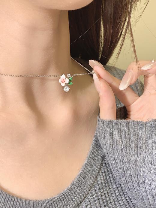 卡蒂罗KADER 心赴花期项链  925银花绽造型时尚吊坠甜美灵动闪耀锁骨链 双色简约大方通勤百搭甜蜜守护 商品图7