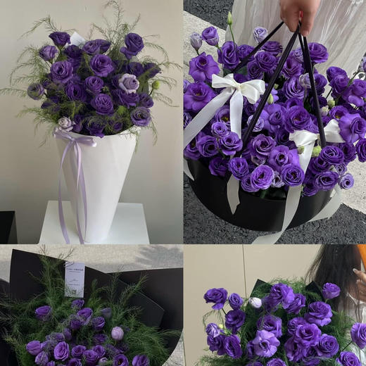 《星光》-深紫色花束花桶（款式随机） 商品图0
