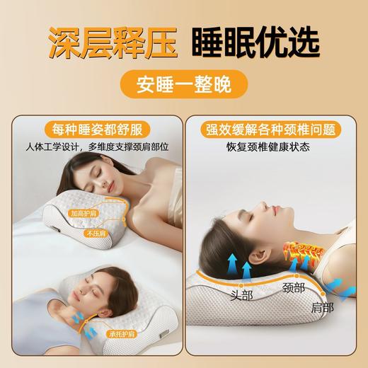 益卡思水洗记忆棉零压力护颈助睡眠大童成人蝶形枕可拆洗不变形 商品图6