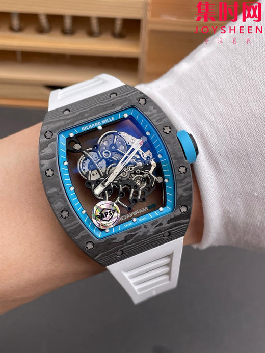 理查德米勒 APS新款RM055NTPT碳纤维系列 阿布扎比蓝 男士腕表 里查德以其轻便时尚为主题，我们所有的金属件都采用钛金属制作同步原版 商品图8