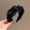丁摩 韩国新款黑色高级感宽边褶皱水晶发箍女高颅顶压碎发发卡5ZF-11172 商品缩略图3