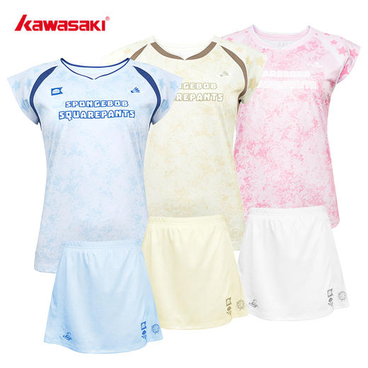 川崎 女款 海绵宝宝系列 运动短袖T恤/运动短裙  K1C02-C2994/K1C09-C2794 商品图0