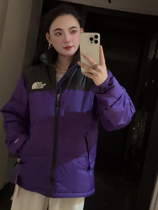 北家拼色保暖700蓬羽绒含羽绒冬季立领棉服 商品图1