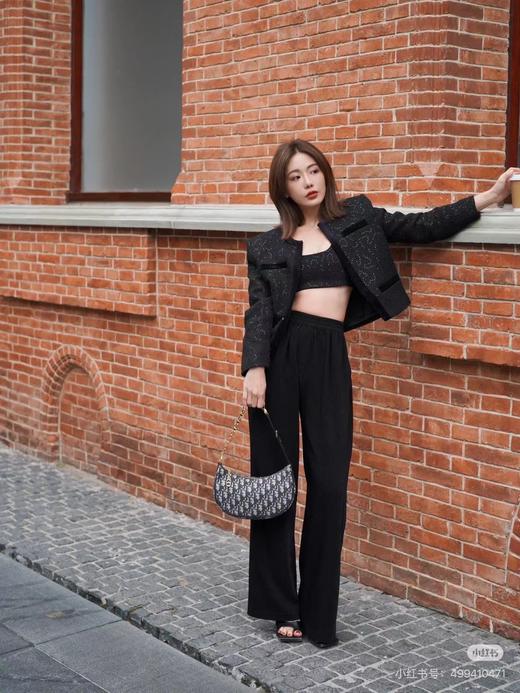 D111721复古老花好看不过时耐用耐脏月亮包腋下包 商品图3