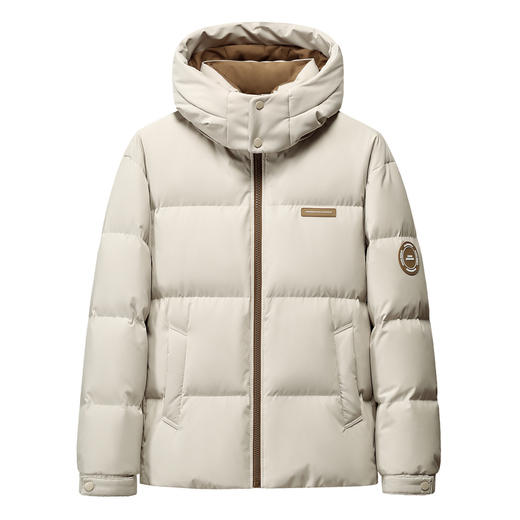 【双旦特惠】雪中飞2025冬新款男女情侣时尚校园风短款羽绒服 可拆卸帽拼色 商品图6