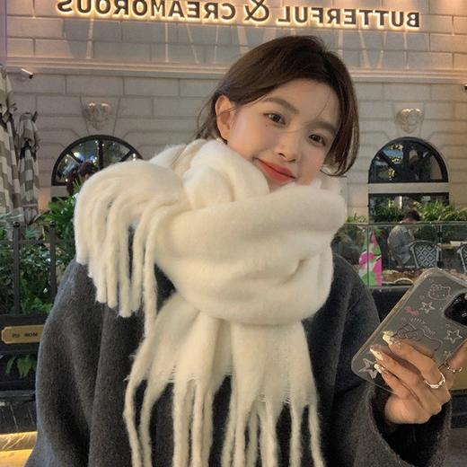 【YW】无忧购厚实超舒服清新奶呼呼纯色百搭加厚流苏ins围巾W0067（截单后3-5天发货) 商品图0