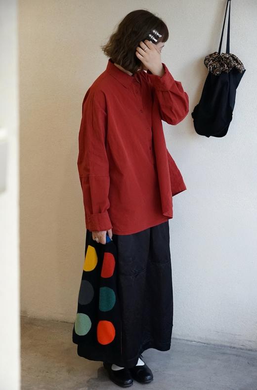 Casey Casey纸棉番茄红衬衣 商品图8