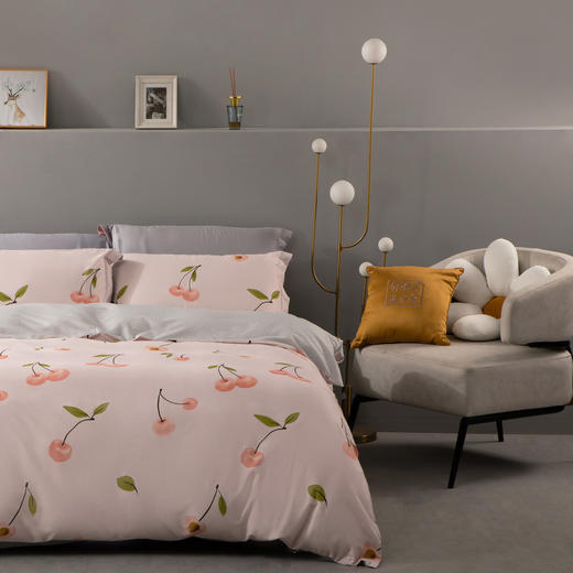 [水星家纺]温柔甜心全棉印花抗菌四件套(被套：200*230cm、床单：230*250cm、枕套：48*74cm*2) 商品图12