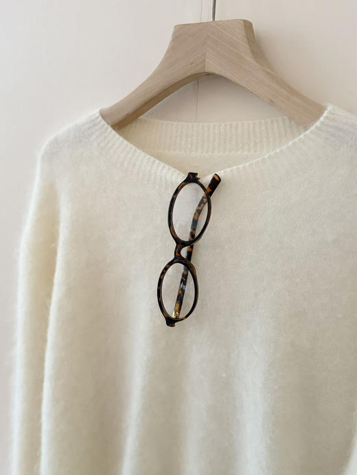 恒源祥【拉毛系列 100%澳洲钻石羊毛】冬季新款女装休闲圆领套头针织套头羊毛衫 商品图2