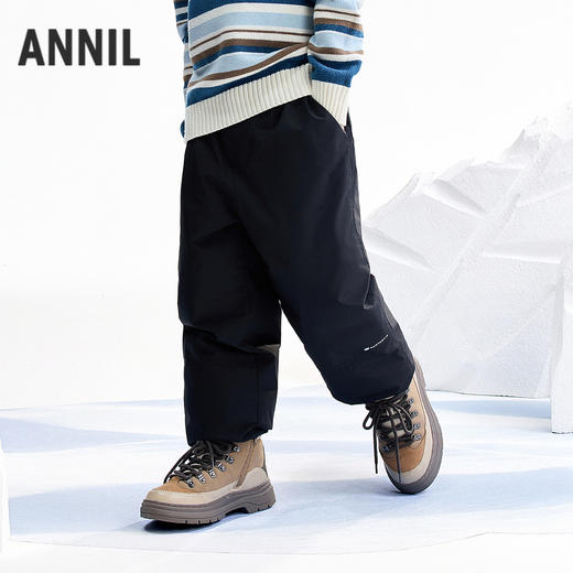 【实体店同款】男童全腰梭织羽绒裤冬季新款安奈儿童装AB546053 商品图2
