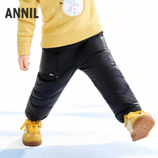 【实体店同款】女童全腰梭织羽绒裤冬季新款安奈儿童装XG546021 商品图2
