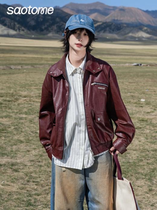 早乙女惠子saotome/STMWT141175/短款皮衣夹克 商品图0