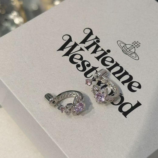 春日限定【抢先购】Vivienne西太后半开口土星紫钻耳饰银色/西太后半开口土星钻石耳饰银色 -mi_bba 商品图10