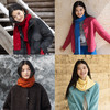 绽放/KSX004朵冬季高饱和色系纯羊毛毛织多色护颈氛围感百搭围巾 商品缩略图0
