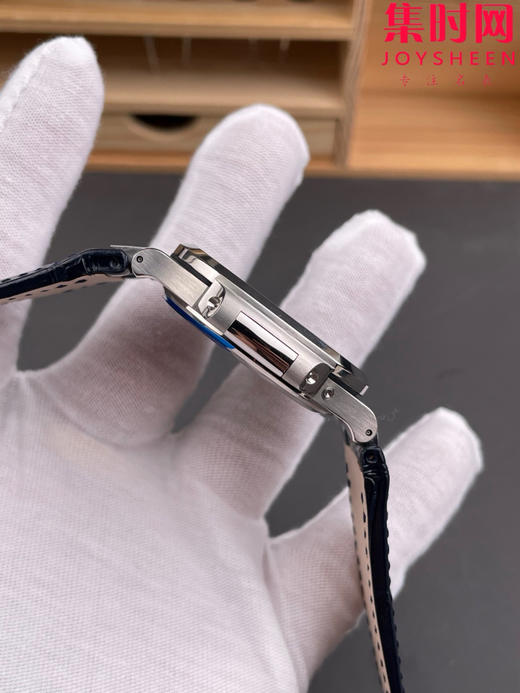 GR百达翡丽 运动系列鹦鹉螺5724霸道总裁 PP5724GR 牛仔蓝方钻 T钻圈 男士腕表 商品图3