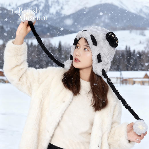 大英博物馆 盖亚·巴斯特系列 萌猫公仔 毛绒护耳渔夫帽 商品图0