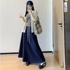 占姆士奥莱线上款  (裙长足够长，可在里面搭配保暖裤）韩系简约半身裙 女初春新款高腰直筒半裙垂坠感卫裙长裙子 商品缩略图8