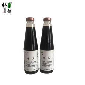 【弘毅六不用生态农场】六不用酱油 自产原料 酿造 2瓶900ml