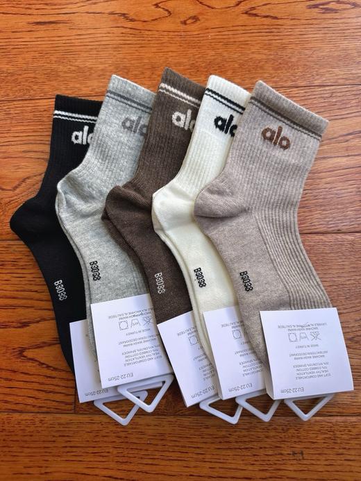 一组5双。 新到美拉德色系， 很高级的配色组合，毛绒logo提花 商品图0