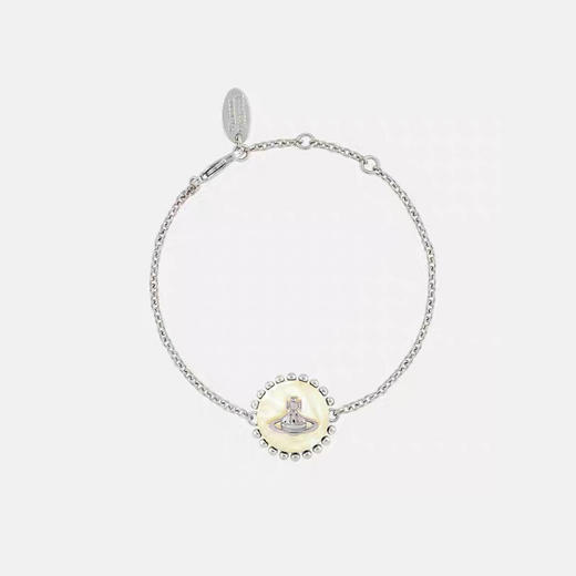 春日限定【抢先购】Vivienne西太后圆形土星孔雀石吊坠手链/耳饰/项链  西太后圆形土星白贝吊坠项链/手链/耳饰 商品图3