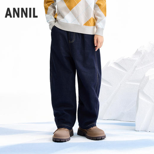 【实体店同款】男童全腰棉裤冬季新款安奈儿童装AB546085 商品图1