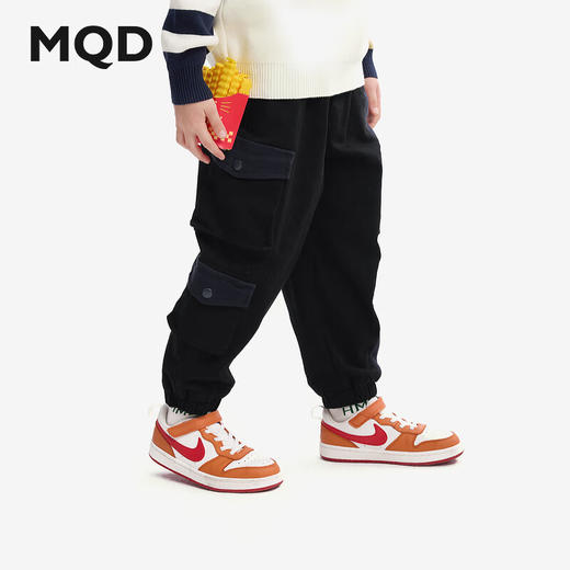 【MQD】童装男童加厚保暖休闲裤冬季儿童工装立体口袋长裤 商品图1