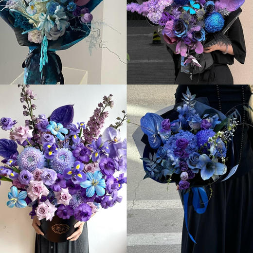 「星光」-蓝紫色神秘感花束（品种款式随机） 商品图2