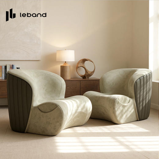 乐班护腰单人沙发客厅卧室沙发轻奢沙发单手可伶久坐不累绿色 商品图1