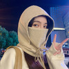 丁摩 帽子女秋冬季围脖一体户外雷锋帽秋冬天骑车保暖加绒加厚新款5ZF-179 商品缩略图1