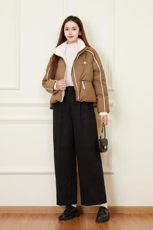 HAYES 黑色简约直筒阔腿裤子 21559 商品图3