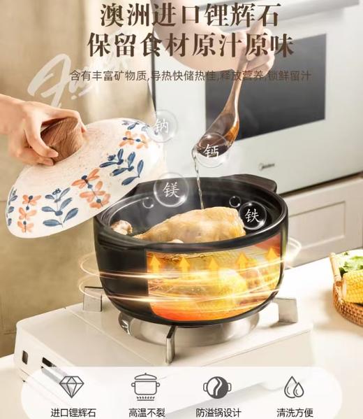 4楼Eubelle欧蓓 川岛屋日式砂锅煲耐高温 燃气灶 大容量炖汤煲汤锅 活动价：158元 商品图1