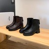 【粗跟法式短靴】女2025秋冬加绒高跟马丁靴复古弹力瘦瘦靴切尔西靴子 商品缩略图1