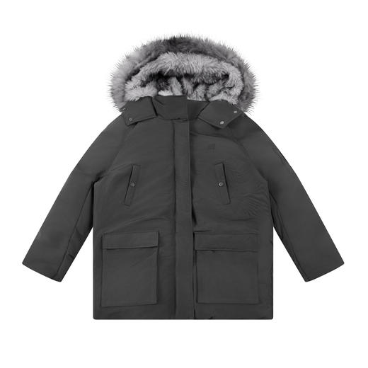 FDR官方店 中长款毛领大衣座山雕外套工装派克服式羽绒服女款冬季 商品图4