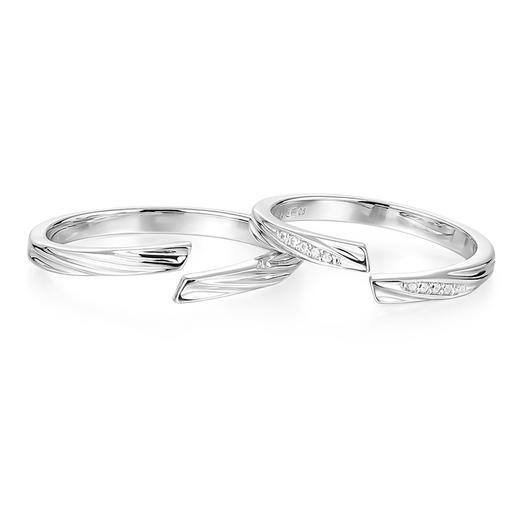 卡蒂罗KADER  荆无限热恋情侣对戒 轻奢小众精致浪漫男女友氛围感开口可调节一对 简约气质高级感钟爱久久恋爱告白炙热的爱意 商品图2