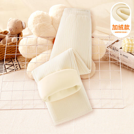 5秋冬款女童雪尼尔阔腿裤休闲垂感加绒加厚针织裤保暖 商品图4