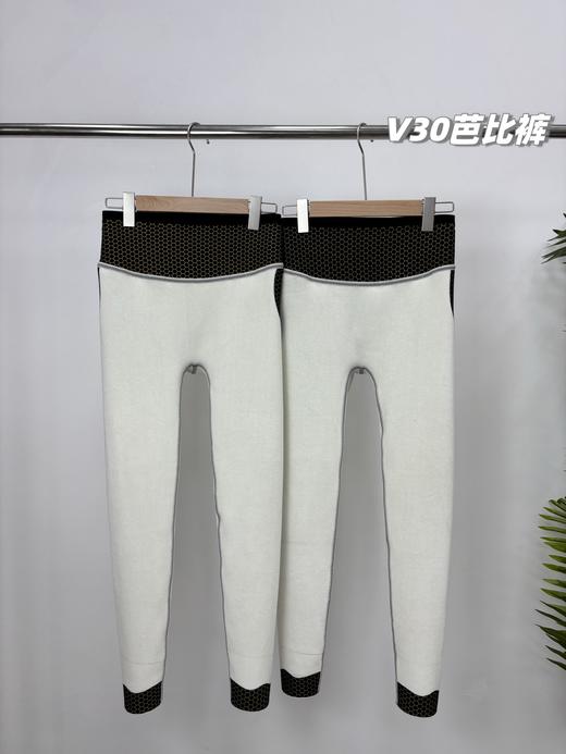 冬天外穿，显腿长！LULU运动外穿黑金加绒瑜伽裤！羊羔绒款高腰塑身鲨鱼芭比裤， 商品图2