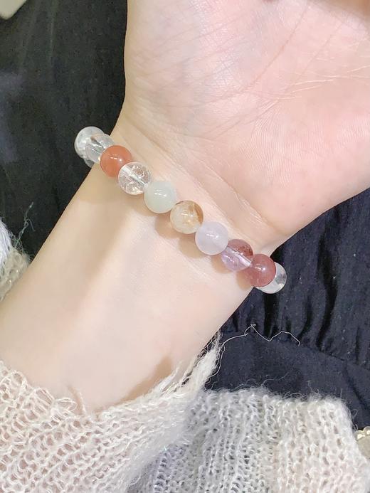 卡蒂罗KADER 七彩多宝手串 清新简约多巴胺时来运转多宝串珠手饰 邂逅好运白水晶事业转运上岸财运亨通 商品图3