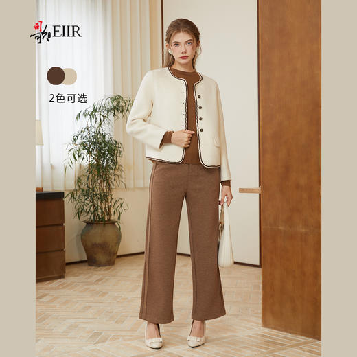 司歌绵羊毛双面尼短外套纽扣秋冬女Q92G0932 商品图4