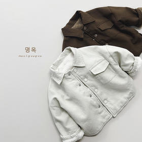 【恒温保暖❗️简约百搭】儿童两面穿加绒衬衫冬季新款男女宝宝韩版森系复古外套保暖上衣潮。ja