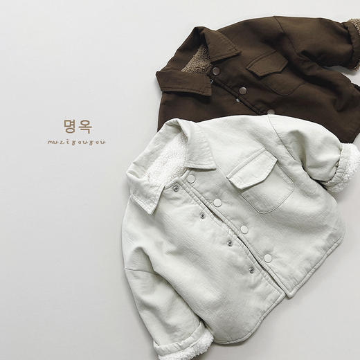 【恒温保暖❗️简约百搭】儿童两面穿加绒衬衫冬季新款男女宝宝韩版森系复古外套保暖上衣潮。ja 商品图0