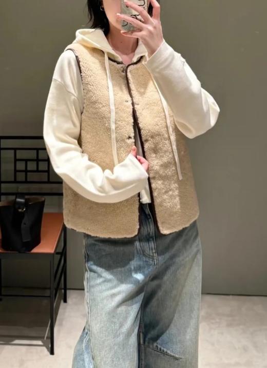 女款可拆卸领皮毛棉服马甲ba014 商品图4