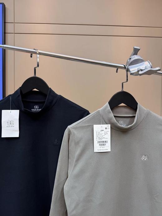 D111710户外新款男款弹力运动户外休闲中厚半高领打底衫长袖 商品图6