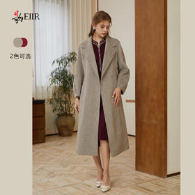 司歌双面尼大衣收腰中长款女外套秋冬Q92G030