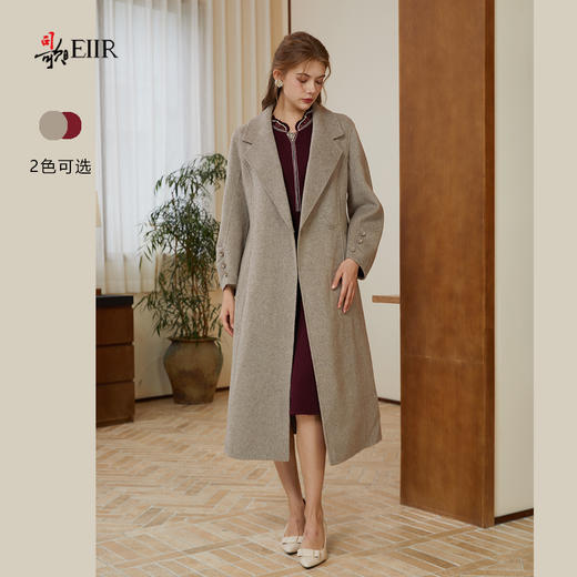 司歌双面尼大衣收腰中长款女外套秋冬Q92G030 商品图0