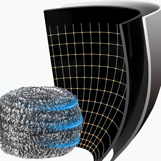 【批发】美丽雅三只入不掉渣钢丝球 商品图3